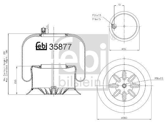 Пневматична підвіска FEBI BILSTEIN 35877 - zapix