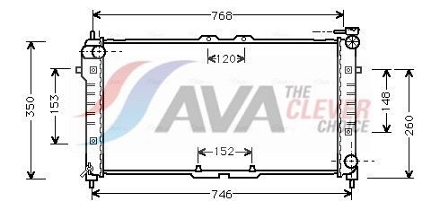 Радіатор охолодження двигуна AVA QUALITY COOLING MZ2027 - zapix
