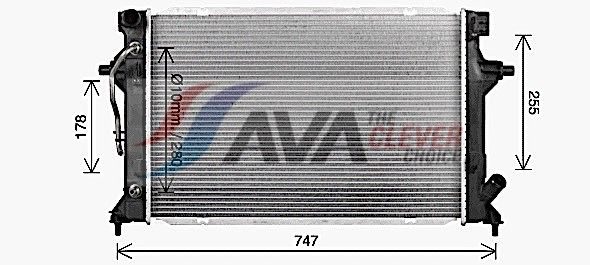 Радіатор охолодження двигуна AVA QUALITY COOLING HY2596 - zapix