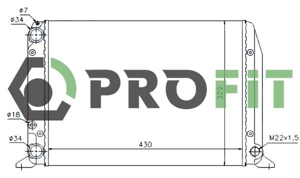 Радіатор охолодження двигуна PROFIT 17400022 - zapix