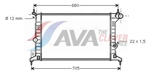 Радіатор охолодження двигуна AVA QUALITY COOLING OLA2242 - zapix
