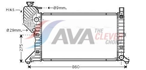 Радіатор охолодження двигуна AVA QUALITY COOLING MSA2300 - zapix