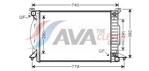 Радіатор охолодження двигуна AVA QUALITY COOLING AI2207 - zapix