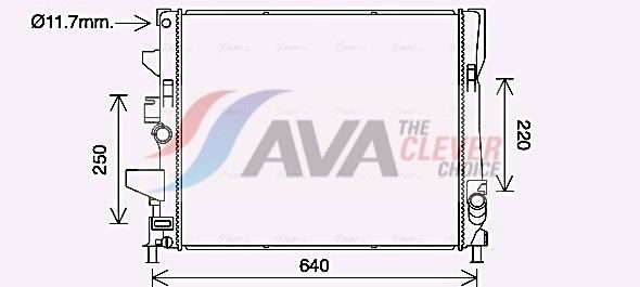 Радіатор охолодження двигуна AVA QUALITY COOLING FD2644 - zapix