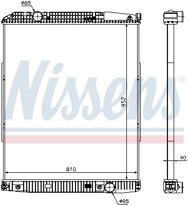 Радіатор охолодження двигуна NISSENS 626490 - zapix