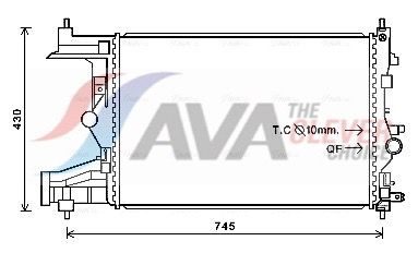 Радіатор охолодження двигуна AVA QUALITY COOLING OLA2484 - zapix