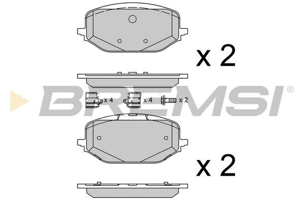Гальмівні колодки дискові BREMSI BP3952