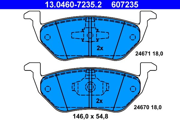 Гальмівні колодки дискові ATE 13046072352 - zapix