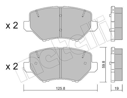 Гальмівні колодки дискові METELLI 2214630 - zapix