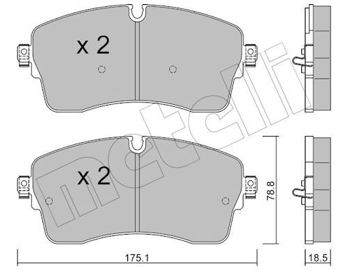Гальмівні колодки дискові METELLI 2212501 - zapix