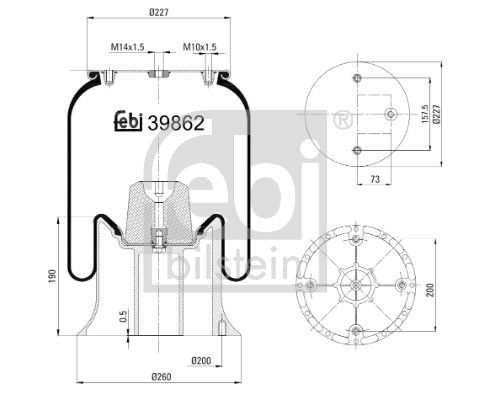 Пневматична підвіска FEBI BILSTEIN 39862 - zapix