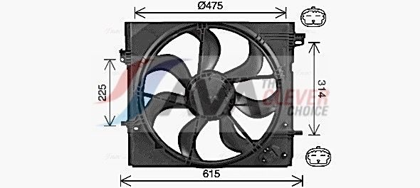 Вентилятор системи охолодження AVA QUALITY COOLING DN7540 - zapix