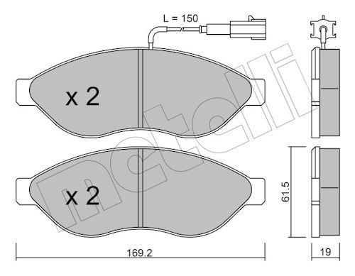 Гальмівні колодки дискові METELLI 2207081 - zapix