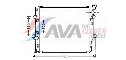 Радіатор охолодження двигуна AVA QUALITY COOLING TO2367 - zapix