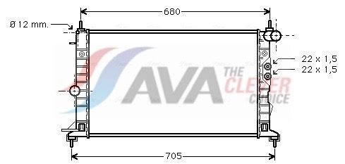 Радіатор охолодження двигуна AVA QUALITY COOLING OLA2244 - zapix