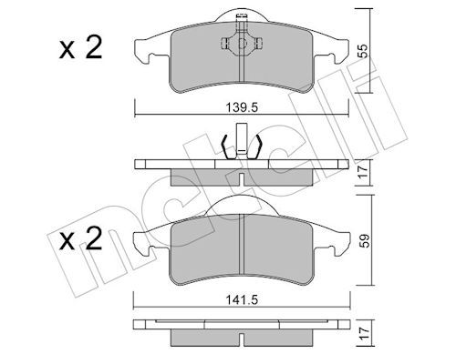 Гальмівні колодки дискові METELLI 2205260 - zapix