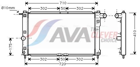 Радіатор охолодження двигуна AVA QUALITY COOLING DWA2009 - zapix