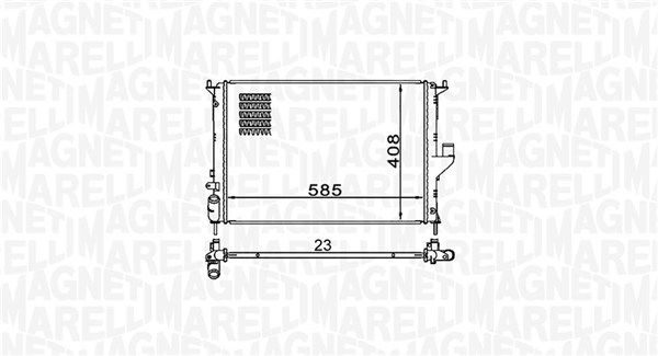 Радіатор охолодження двигуна MAGNETI MARELLI 350213160900 - zapix