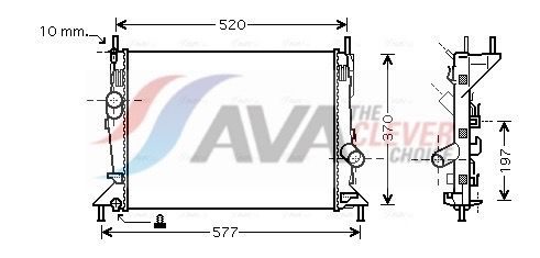 Радіатор охолодження двигуна AVA QUALITY COOLING FD2368 - zapix