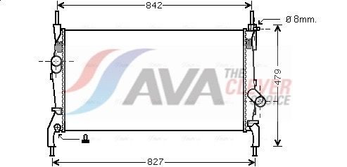 Радіатор охолодження двигуна AVA QUALITY COOLING FDA2405 - zapix
