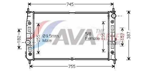 Радіатор охолодження двигуна AVA QUALITY COOLING CR2054 - zapix