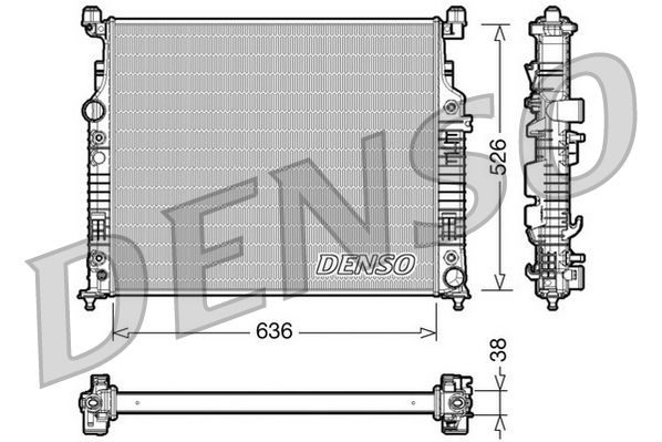Радіатор охолодження двигуна DENSO DRM17006 - zapix