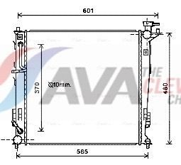 Радіатор охолодження двигуна AVA QUALITY COOLING KAA2214 - zapix