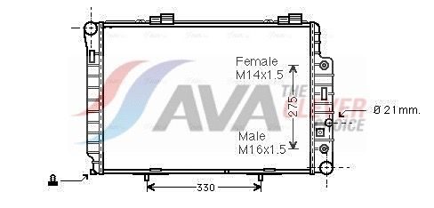 Радіатор охолодження двигуна AVA QUALITY COOLING MSA2174 - zapix
