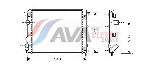 Радіатор охолодження двигуна AVA QUALITY COOLING RTA2270 - zapix