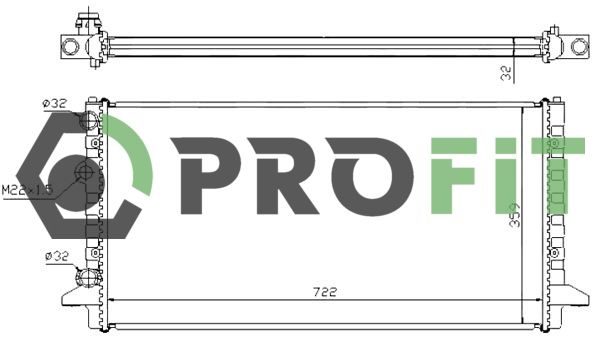 Радіатор охолодження двигуна PROFIT 17400017 - zapix