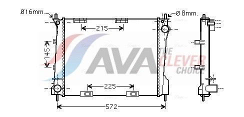 Радіатор охолодження двигуна AVA QUALITY COOLING RT2371 - zapix