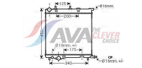 Радіатор охолодження двигуна AVA QUALITY COOLING PE2368 - zapix