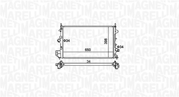 Радіатор охолодження двигуна MAGNETI MARELLI 350213173700 - zapix