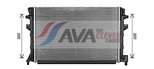 Радіатор охолодження двигуна AVA QUALITY COOLING VNA2383 - zapix