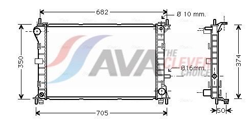 Радіатор охолодження двигуна AVA QUALITY COOLING FD2379 - zapix