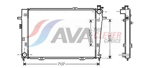 Радіатор охолодження двигуна AVA QUALITY COOLING HY2126 - zapix