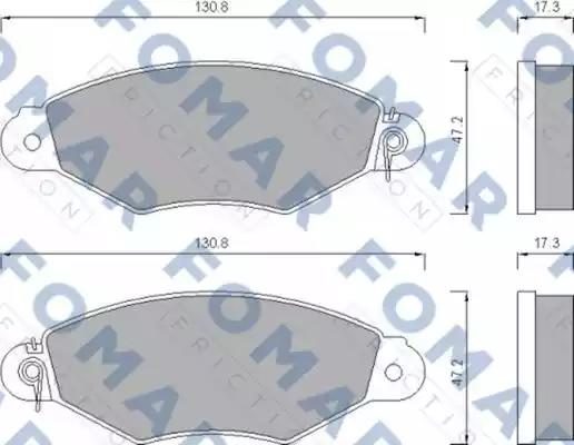 Гальмівні колодки дискові FOMAR FRICTION FO673281 - zapix