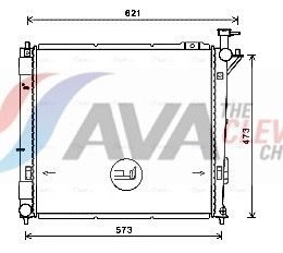 Радіатор охолодження двигуна AVA QUALITY COOLING HY2346 - zapix