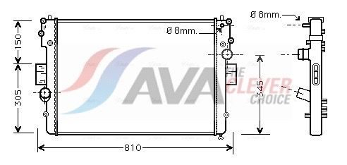 Радіатор охолодження двигуна AVA QUALITY COOLING IVA2057 - zapix