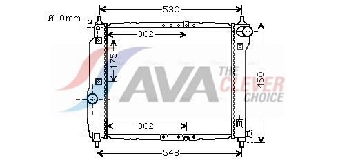Радіатор охолодження двигуна AVA QUALITY COOLING DWA2066 - zapix