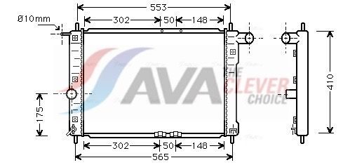 Радіатор охолодження двигуна AVA QUALITY COOLING DW2039 - zapix