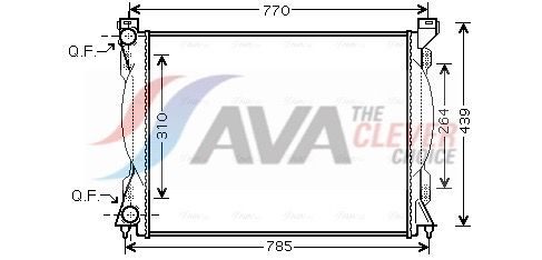Радіатор охолодження двигуна AVA QUALITY COOLING AI2233 - zapix