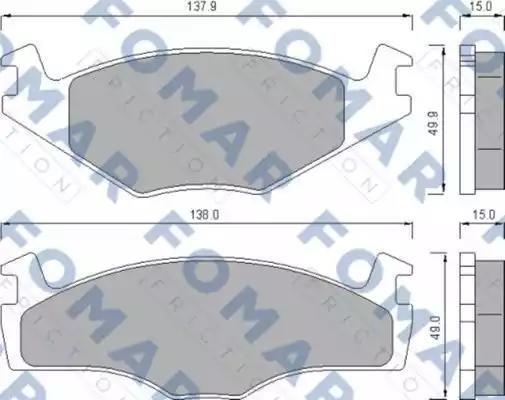 Гальмівні колодки дискові FOMAR FRICTION FO436481 - zapix
