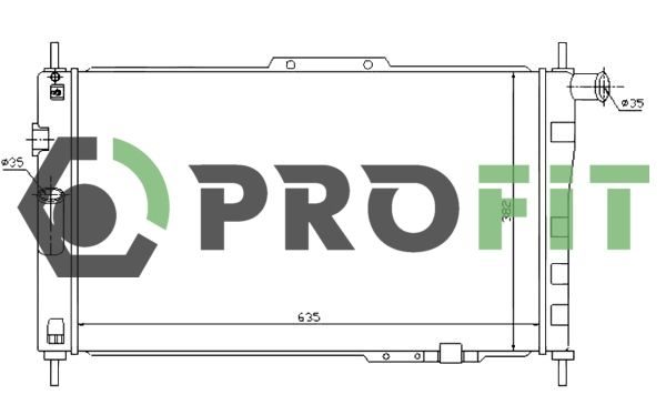 Радіатор охолодження двигуна PROFIT 17400100 - zapix