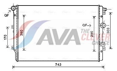 Радіатор охолодження двигуна AVA QUALITY COOLING VN2362 - zapix
