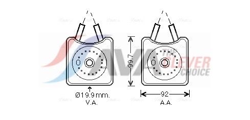 Оливний радіатор двигуна AVA QUALITY COOLING VN3215 - zapix