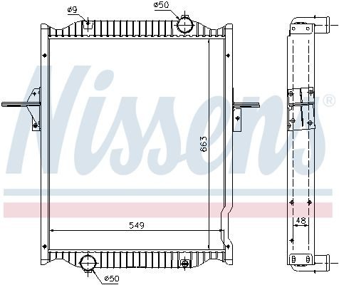 Радіатор охолодження двигуна NISSENS 63781A - zapix