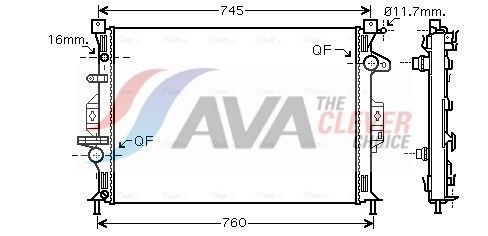 Радіатор охолодження двигуна AVA QUALITY COOLING FDA2425 - zapix