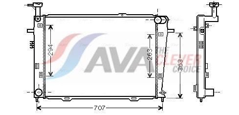 Радіатор охолодження двигуна AVA QUALITY COOLING HY2210 - zapix