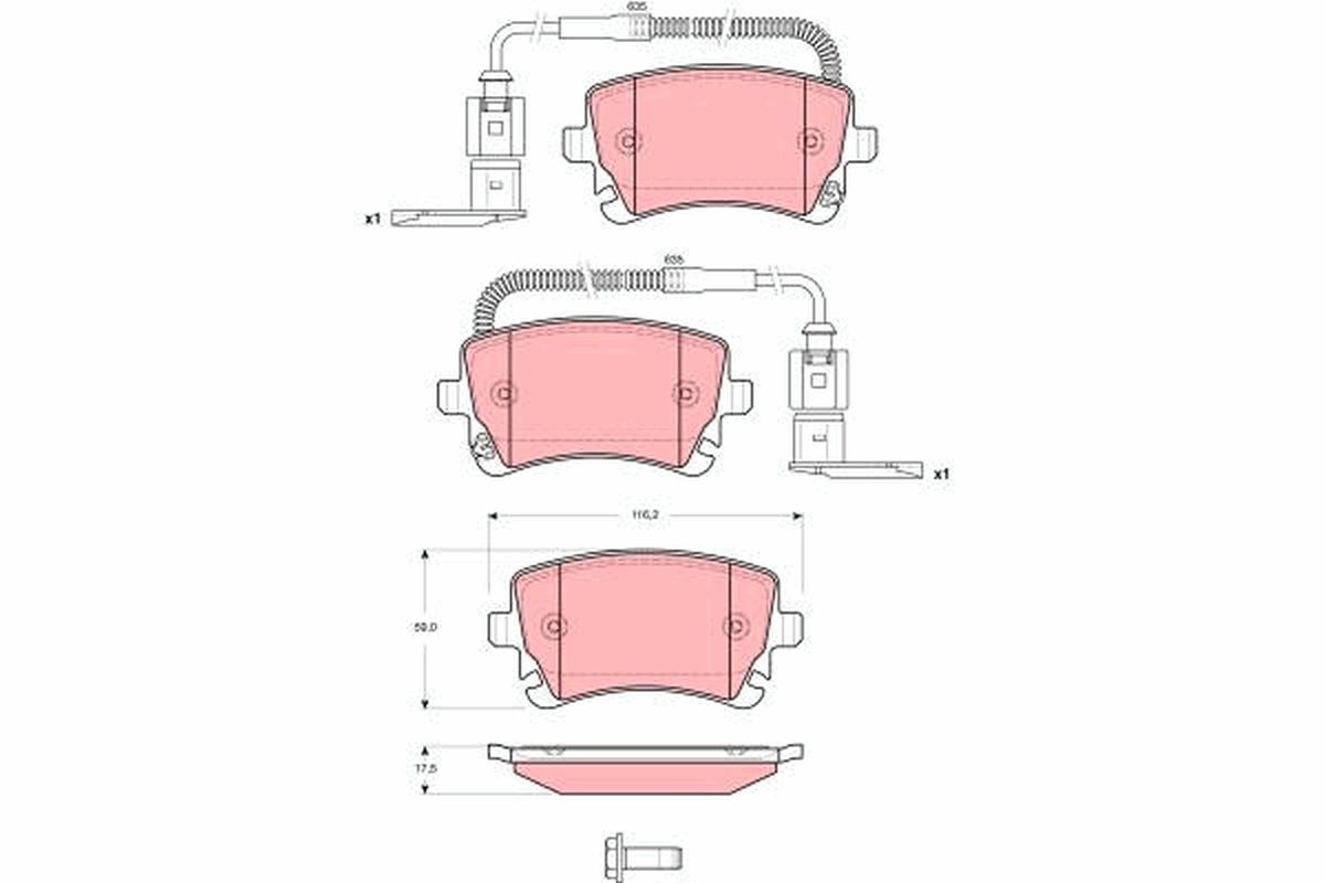 Гальмівні колодки дискові TRW GDB1508 - zapix